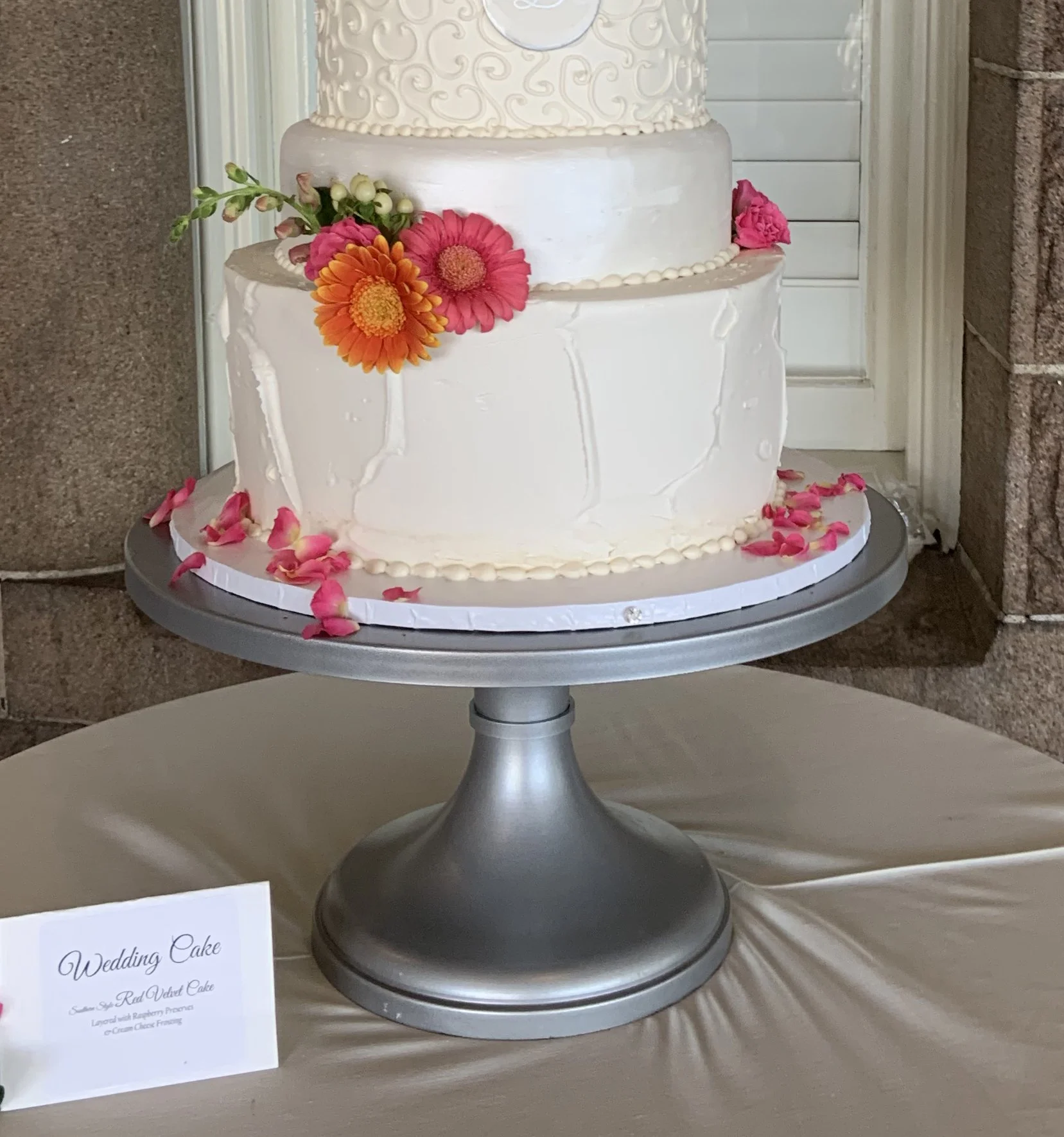 Bold Summer Garden Color Wedding Cake Newport RI — Artisan Bake Shop